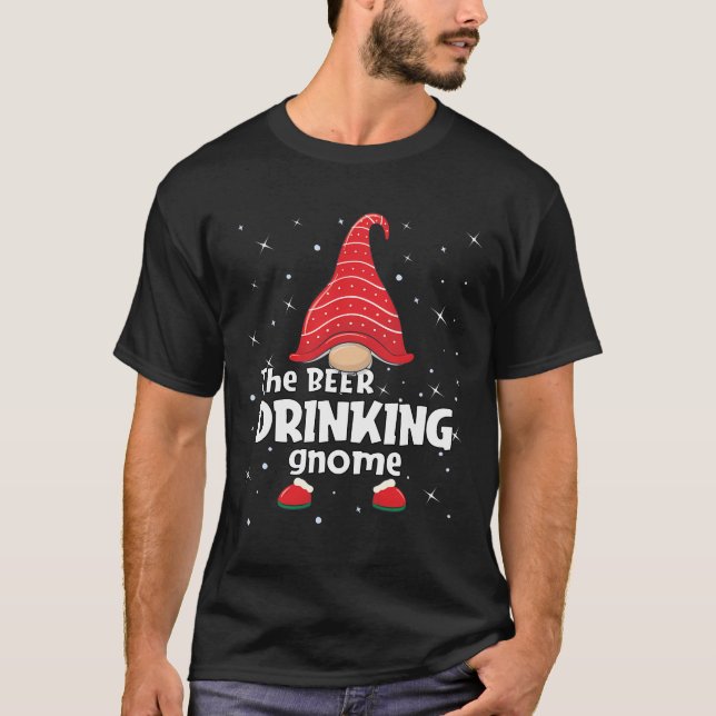 Beer Gnome-familjen matchande julklappen Gift Pa T Shirt (Framsida)