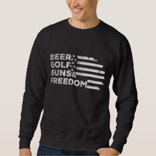 Beer Golf Guns Freedom Lång Ärmad Tröja