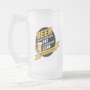 Beer gör dig lean frostat ölglas