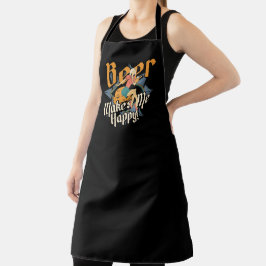 Beer gör mig Lycklig Bargirl Bartending Apron