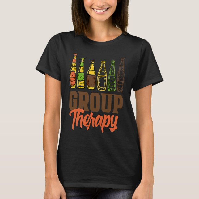 beer group therapy for weekend party saying t shirt (Framsida)