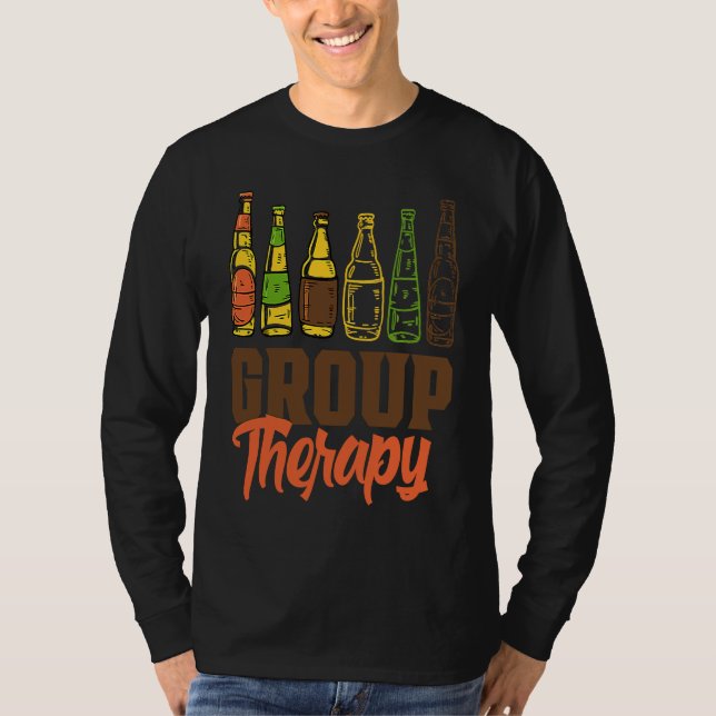 beer group therapy for weekend party saying t shirt (Framsida)