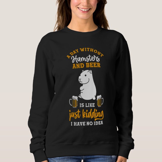 Beer Hamster T Shirt (Framsida)