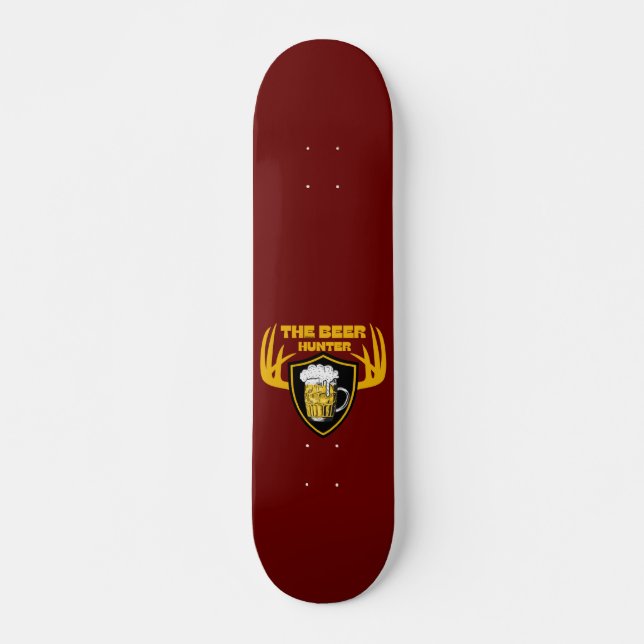 BEER HUNTER Lustig älskare-offertgåva Mini Skateboard Bräda 18,5 Cm (Framsida)