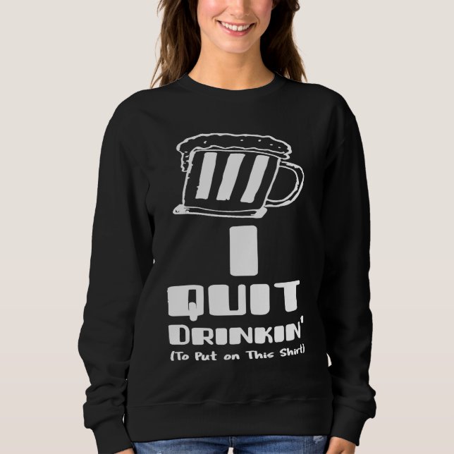 Beer  I Quit Drinking Party Gag T Shirt (Framsida)