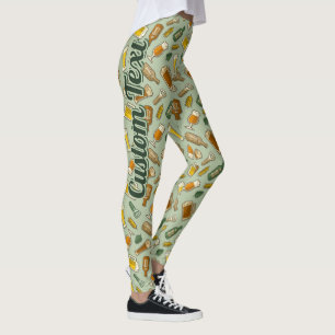 Beer Icons Mönster Leggings