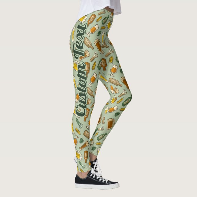 Beer Icons Mönster Leggings (Höger)