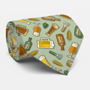 Beer Icons Mönster Neck Tie Slips