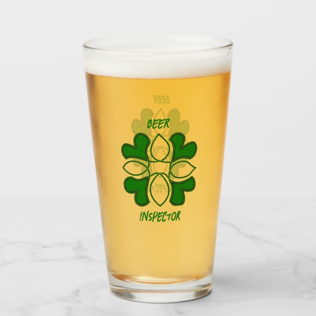 Beer Inspection St Patricks Celtic Kor och Cover Glaskopp (Baksida fylld)