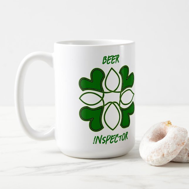 Beer Inspection St Patricks Celtic Kor och Cover Kaffemugg (Med munk)