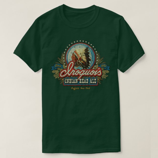 Beer Irokvois Indianhead Ale 1842 T Shirt (Design framsida)