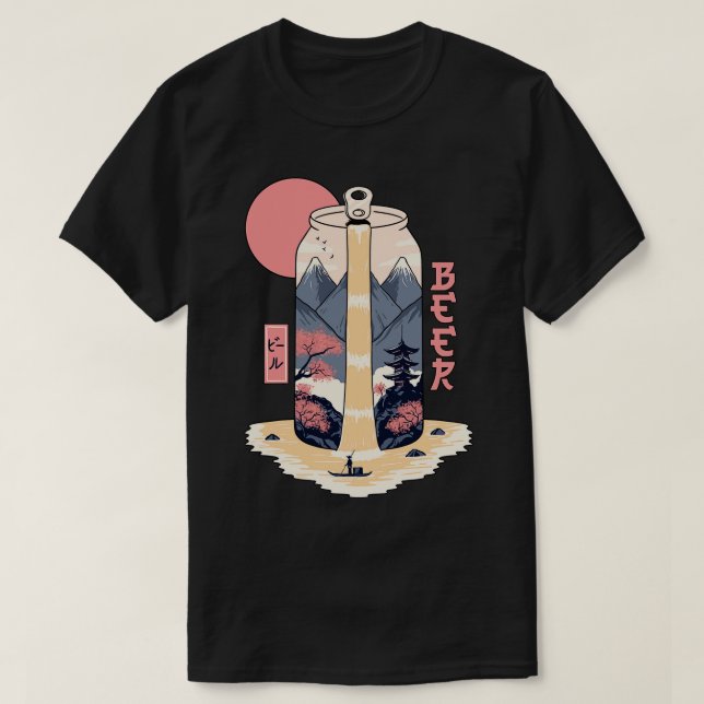 Beer japanese liggande t shirt (Design framsida)