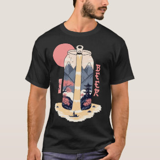 Beer japanese liggande t shirt