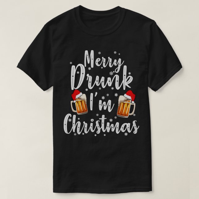 Beer jul Merry Beermas T Shirt (Design framsida)