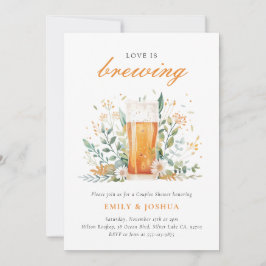 Beer Kärlek håller på att blåsa Par Shower-inbjuda Inbjudningar
