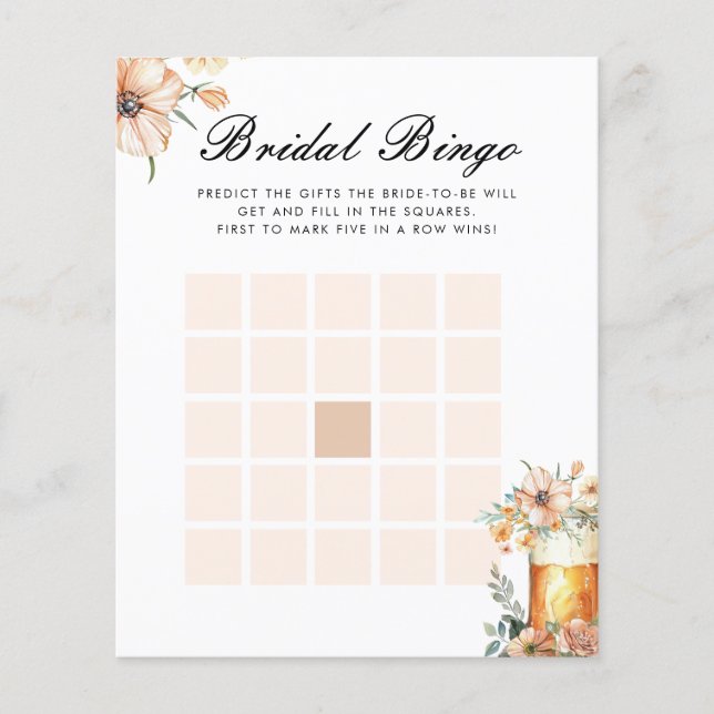 Beer Kärlek håller på att bryta Bingo Möhippa Game (Framsida)