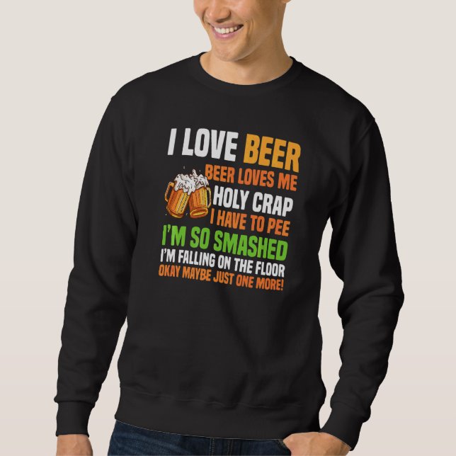 Beer Kärlek Me Heliga Crap Beer Lång Ärmad Tröja (Framsida)