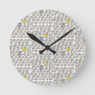 Beer Lemon Clock Rund Klocka