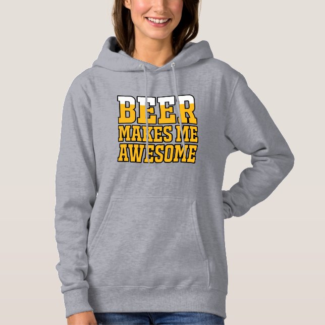 Beer makes me awesome t shirt (Framsida)