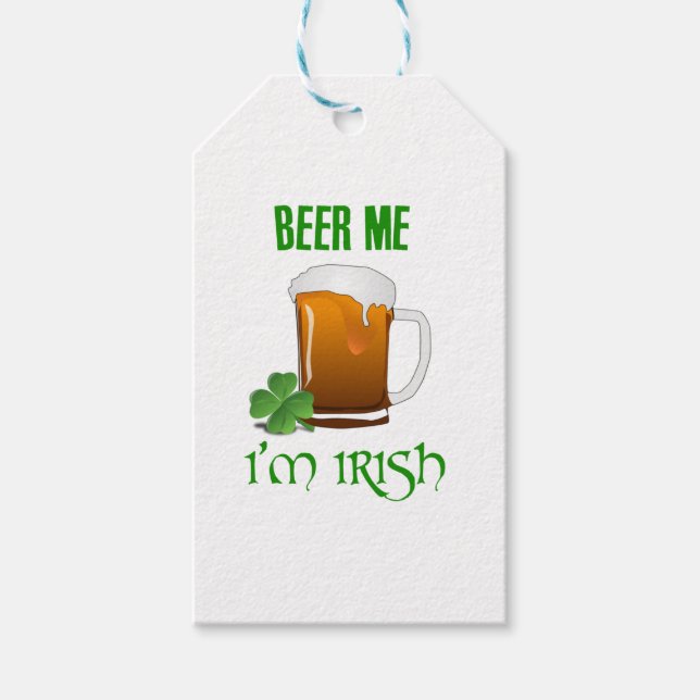 Beer Me jag är Irish Presentetikett (Framsidan)
