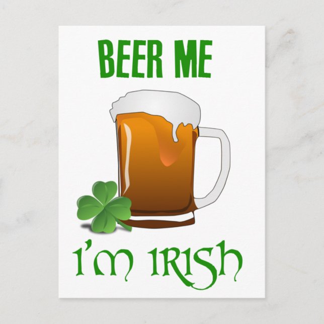 Beer Me jag är Irish Vykort (Framsida)