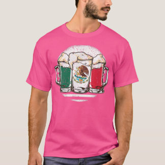 Beer Mexican Flagga Cinco De Mayo Mexico Drinking T Shirt