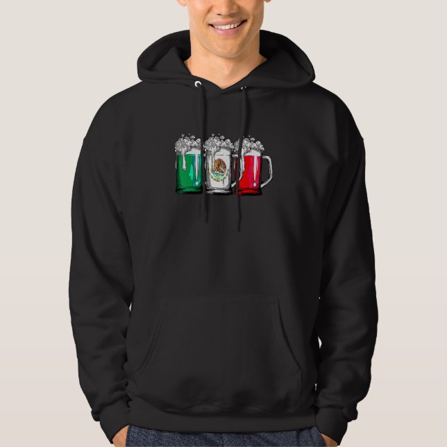 Beer Mexican Flagga Cinco De Mayo Women Mexiko Hoodie (Framsida)