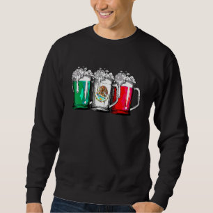 Beer Mexican Flagga Cinco De Mayo Women Mexiko Lång Ärmad Tröja