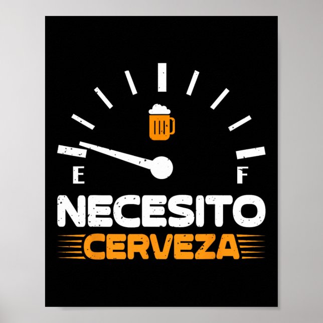 Beer Mexican Party Manar Necesito Cerveza Cinco De Poster (Framsidan)