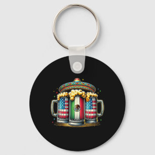 Beer Mexican USA flagga Cinco De Mayo Drinking Par Nyckelring