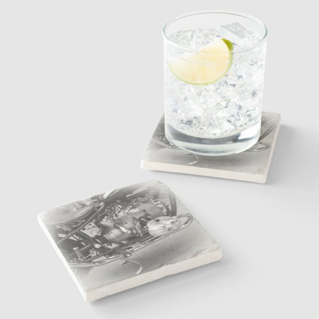 Beer Motorcycle Coaster 19 Stenunderlägg (Sidan)