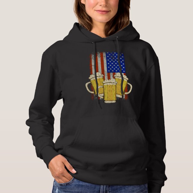 Beer Mug American Flag Craft Beer Beer  Brewer T Shirt (Framsida)