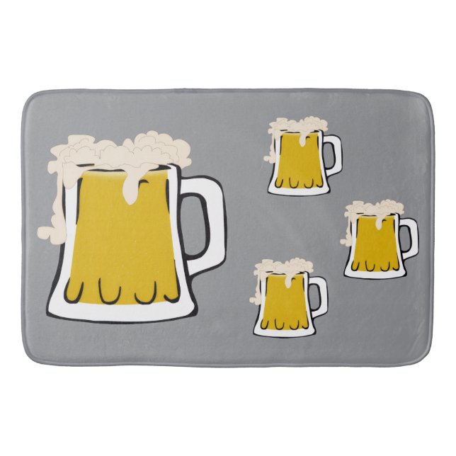 Beer Mugg Bath Mat Badrumsmatta (Framsidan)