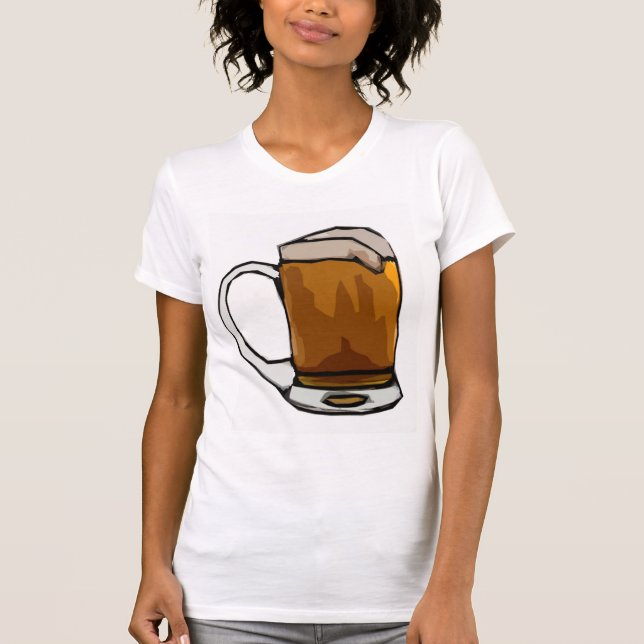 Beer Mugg Caricature T Shirt (Framsida)