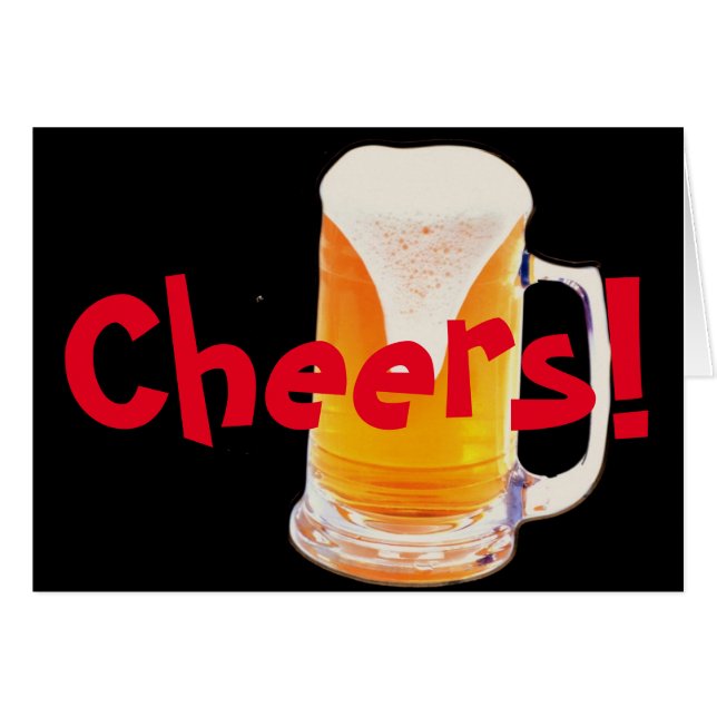 Beer Mugg Hälsningskort (Framsidan Horizontal)