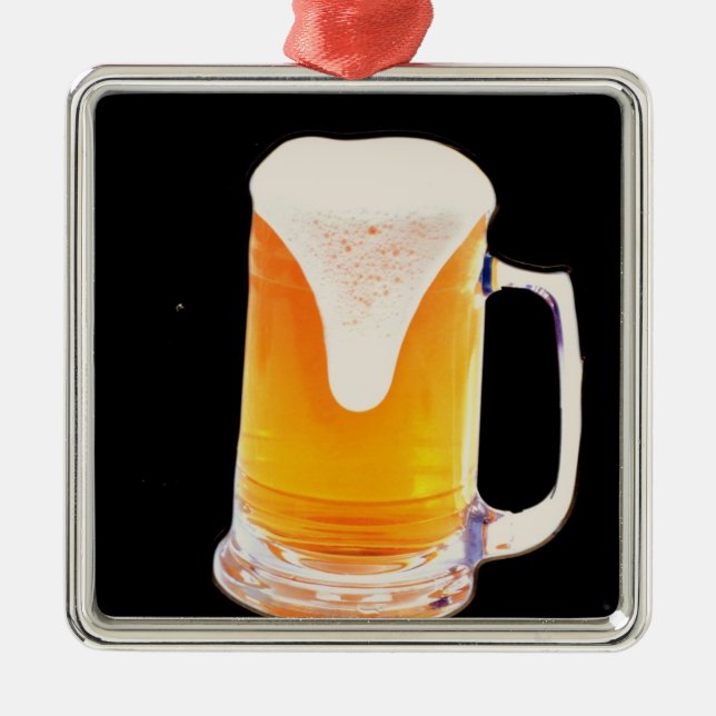 Beer Mugg Julgransprydnad Metall (Framsidan)