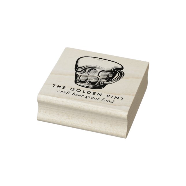 Beer Mugg Logotyp Brewery Pub Business Stämpel (Stämpel)