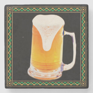 Beer Mugg Marble Stone Underlägg Sten