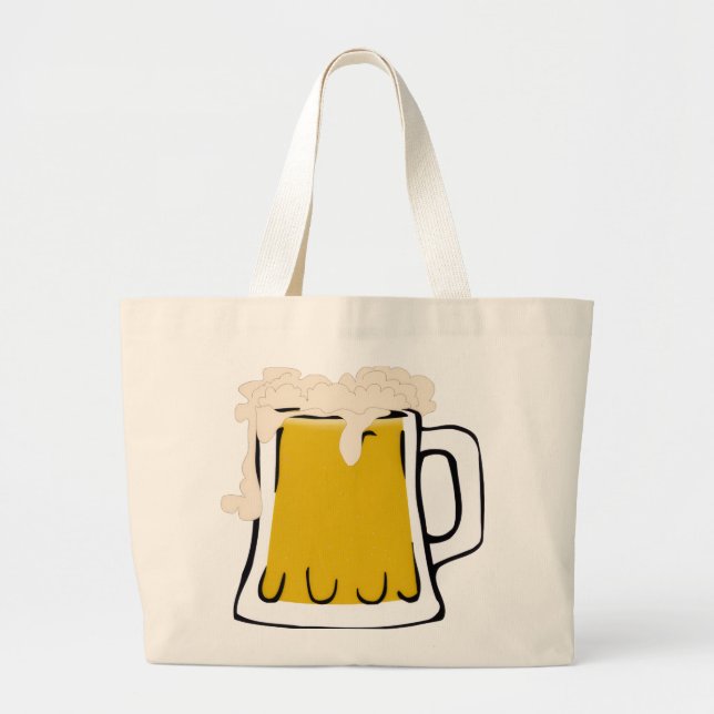 Beer Mugg Tote Bag Jumbo Tygkasse (Framsidan)