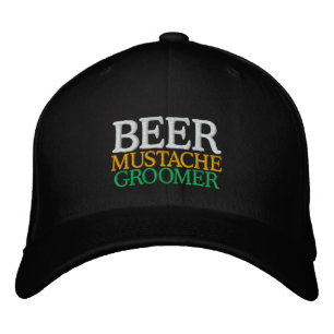 BEER MUSTACHE GROOMER BRODERAD KEPS