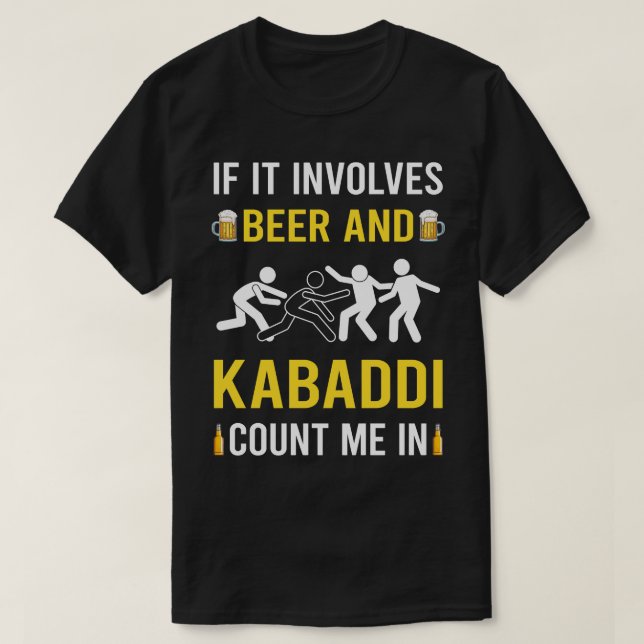 Beer och Kabaddi T Shirt (Design framsida)