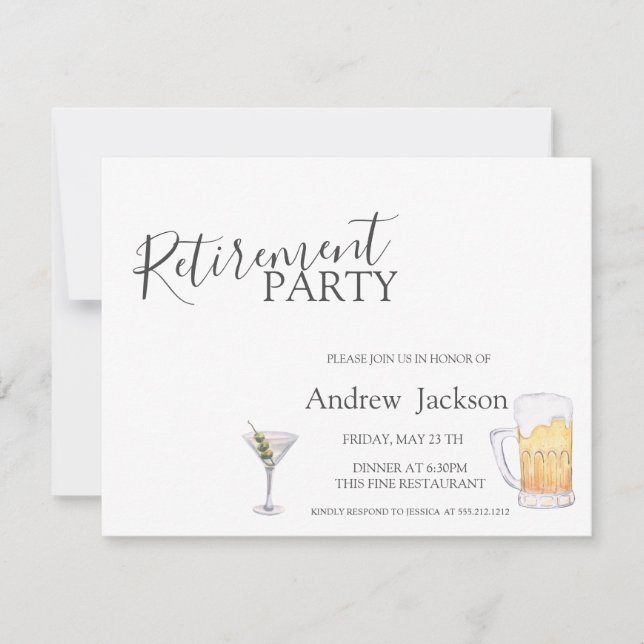 Beer och Martini Pension Paraty Inbjudningar (Framsida)