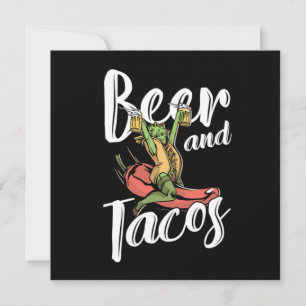 Beer och Tacos Mexikanska Mexiko Chili Nachos Gift Inbjudningar