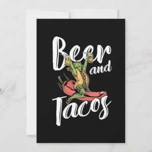 Beer och Tacos Mexikanska Mexiko Chili Nachos Gift Inbjudningar