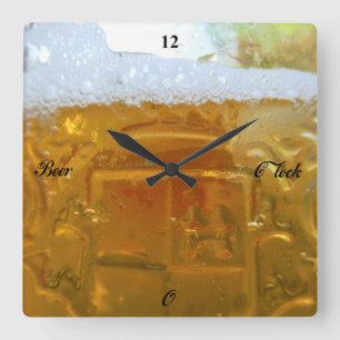 Beer O'Clock Fyrkantig Klocka