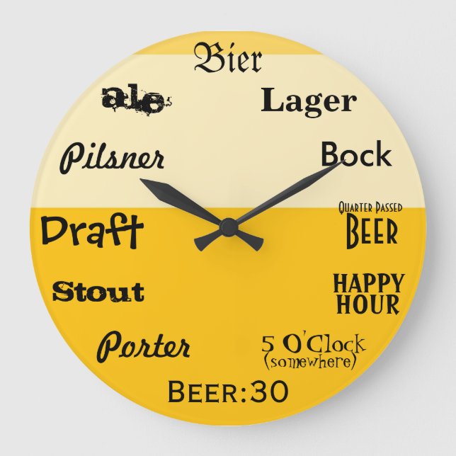 Beer O'Clock Stor Klocka (Framsida)