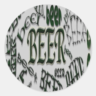 *bEeR*öl*Öl-märkning Runt Klistermärke