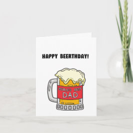 Beer Pappa Pun Funny Birthday Kort