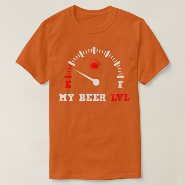 Beer Pappa Shirt Min ölnivå LVL Gift T Shirt (Design framsida)