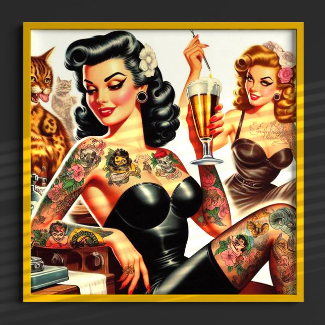 Beer Party Pin-up Poster (Skapare uppladdad)